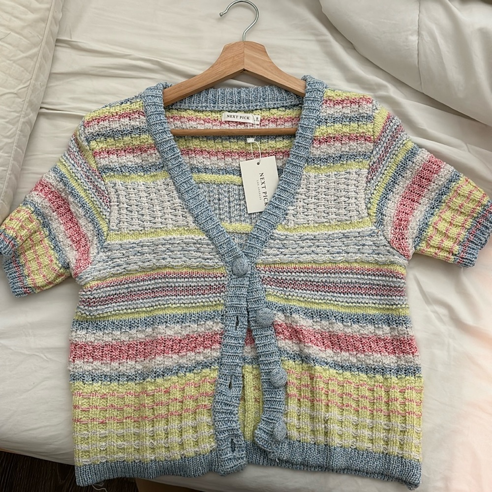 American Vintage Multicolor Striped Cardigan